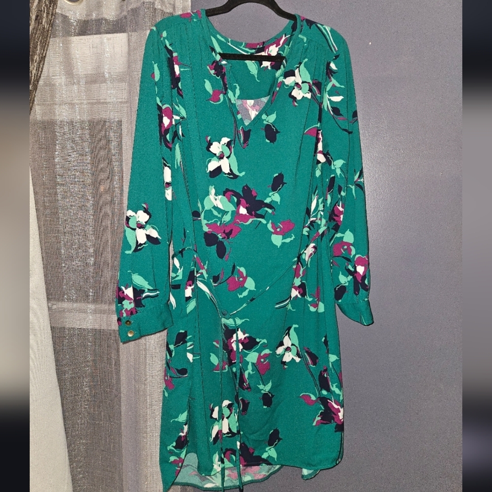 Floral Green Dress